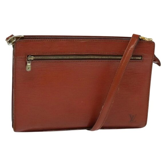 LOUIS VUITTON Epi Angian Clutch Bag Brown M52113 LV Auth 131458 - Picture 1 of 16